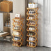 Elegant Expandable Bamboo Shoe Storage Rack with Customizable Tier Options