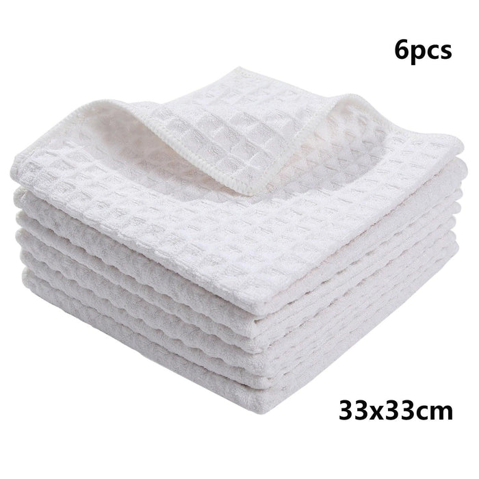 Homaxy Ultra-Soft 6-Pack Microfiber Cleaning Towels - Multi-Purpose Kitchen Essentials