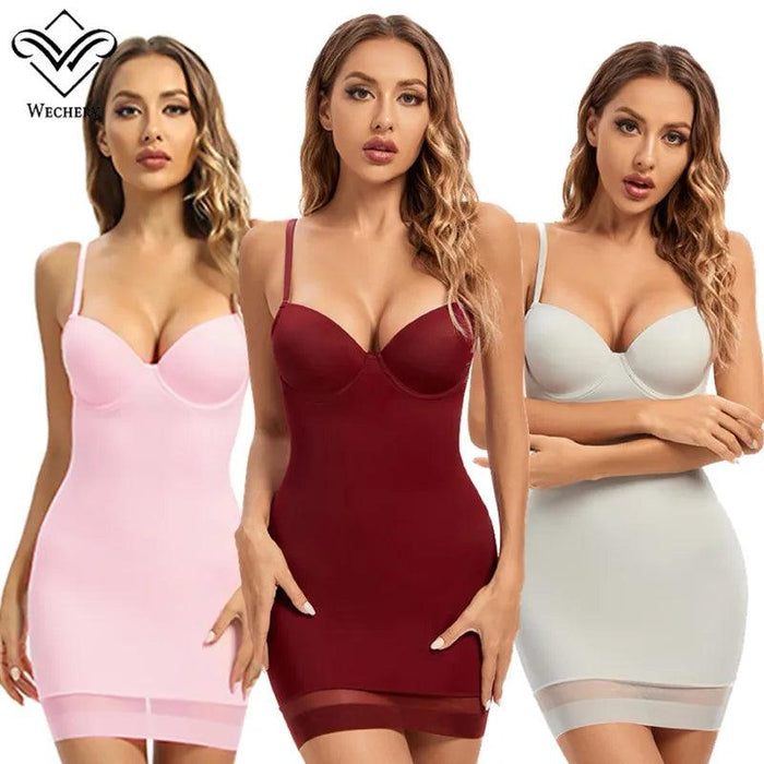 Flawless Silhouette Underwire Mini Dress Shapewear with Push-Up Feature