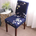 Chic Dark Blue Floral Slipcover for Nordic-Inspired Chairs