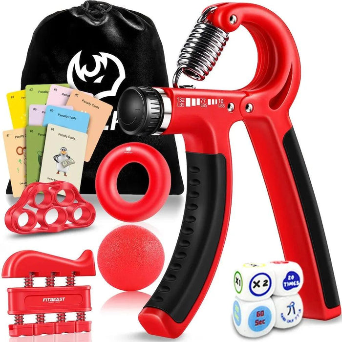 Ultimate 5-Piece Grip Strength Training Kit with Adjustable Resistance and Fun Accessories