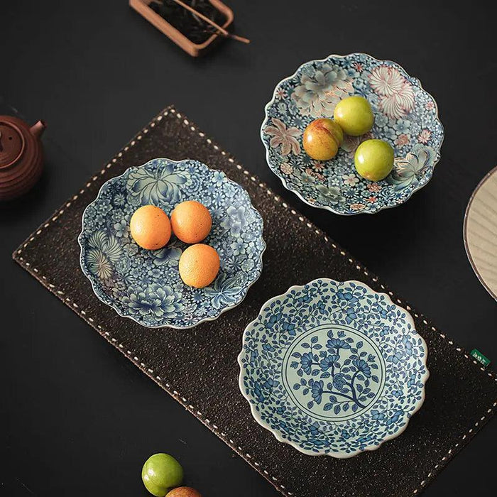 Ru Kiln Celadon Dim Sum Serving Dish - A Chic Addition for Desserts and Snacks