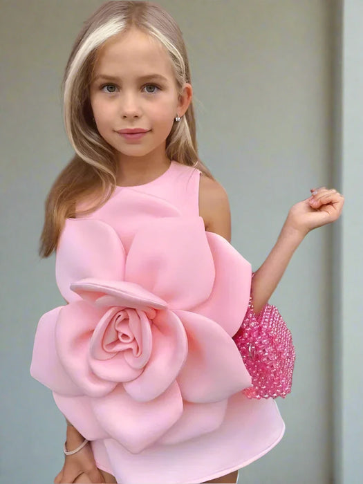 Elegant Floral Summer Dress for Girls - Perfect Party and Stage Show Outfit