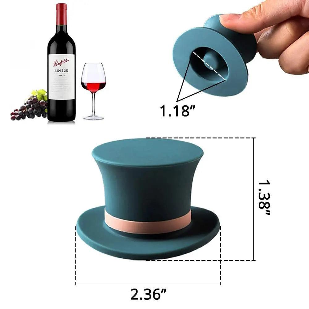 Whimsical Top Hat Silicone Champagne Bottle Stopper