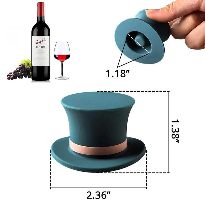 Whimsical Top Hat Silicone Champagne Bottle Stopper