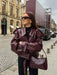 Vibrant Cropped Cherry Red Leather Jacket for Women