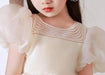 Charming Girls' Princess Ball Gown with Elegant Beading and Bow for Birthday Parties and Performances