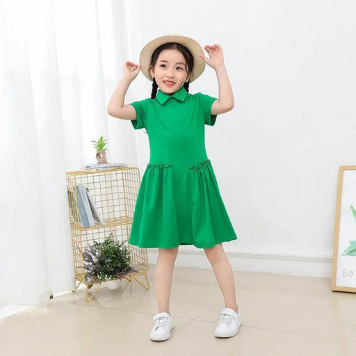 Charming Summer Ruffle Flare Dresses for Girls - Stylish Casual Uniforms