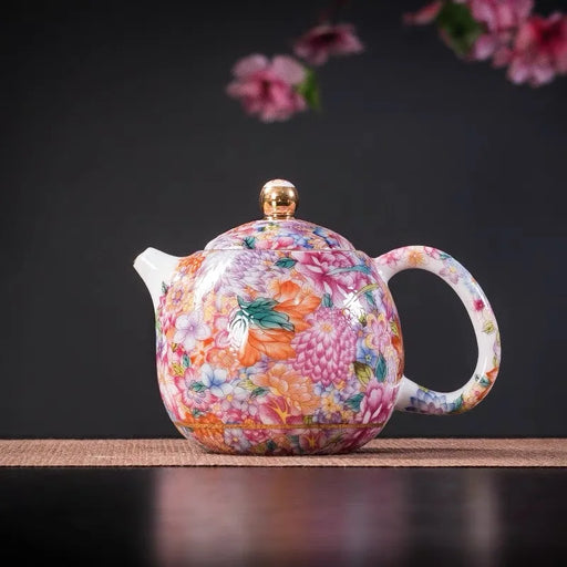 Hand-Painted Sheep Fat Jade Porcelain Tea Set - Traditional Kung Fu Tea Collection
