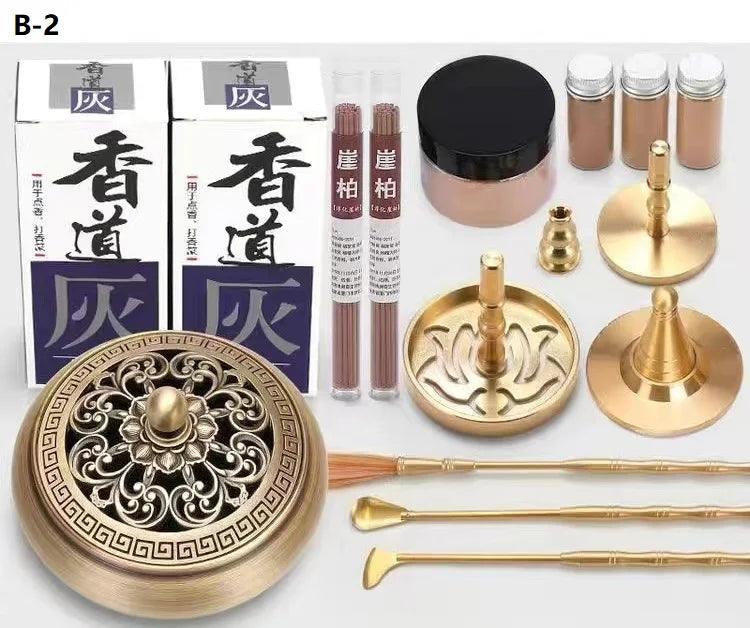 Brass Incense Creation Kit - Versatile Incense Burner Accessories for Yoga, Meditation, and Home Fragrance