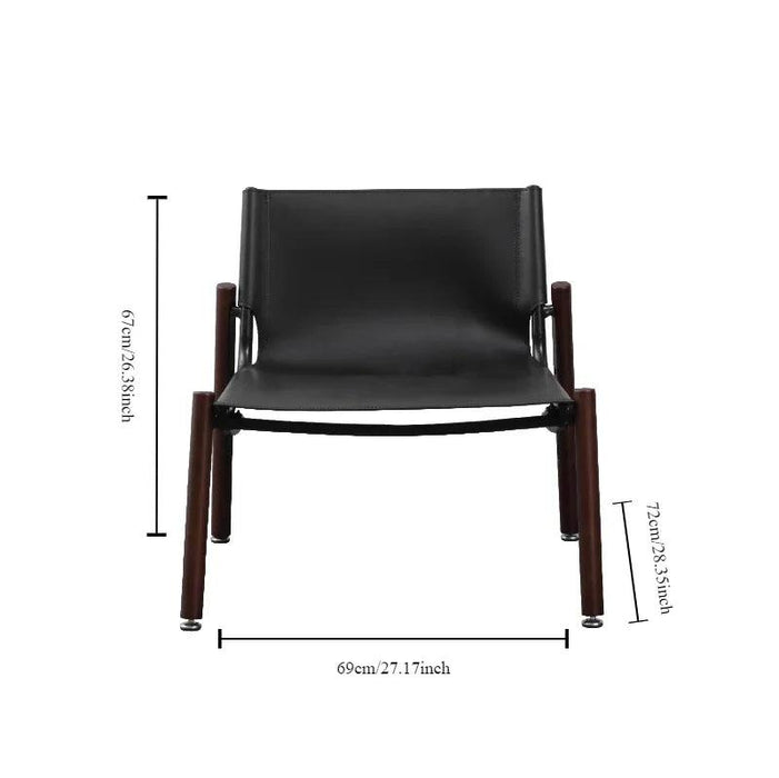 Designer Light Luxury Saddle Leather Lounge Chair