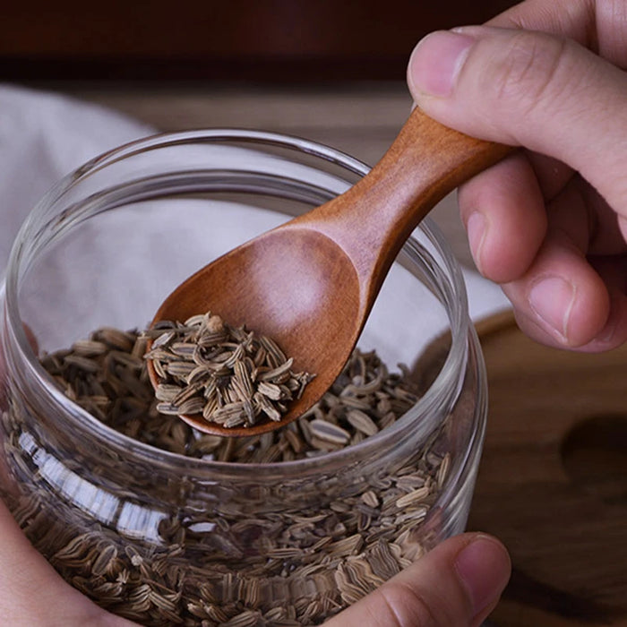 Set of 4 Eco-Friendly Mini Wooden Spoons for Spices and Sugar