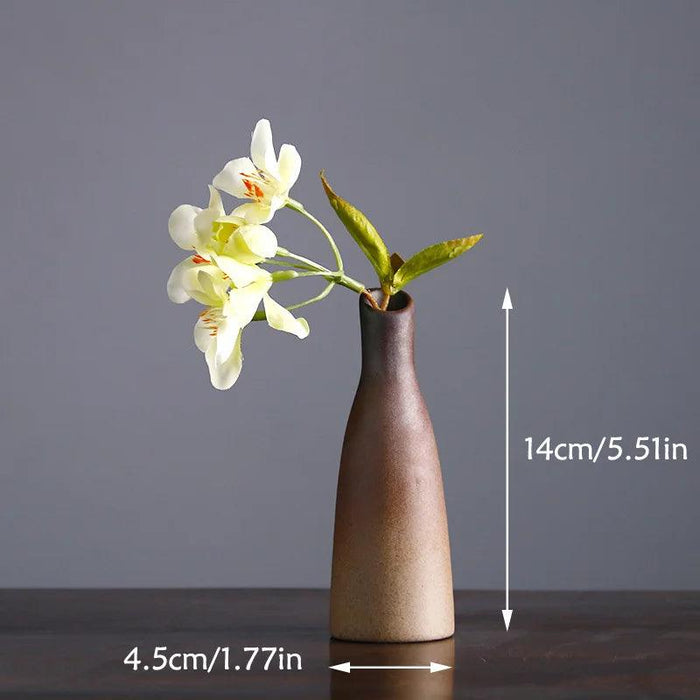 Stylish Hydroponic Ceramic Vase with Floral Accent for Tranquil Tabletop Elegance