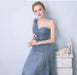 Elegant Custom Dusty Blue Tulle A-Line Dresses for Special Events and Bridesmaids