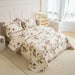 Elegant 100% Cotton Plaid Bedspread with Versatile Multi-Function Coverlet Set for Double Beds