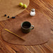 Elegant PU Leather Heat Resistant Dining Placemats and Coaster Set for Home & Café