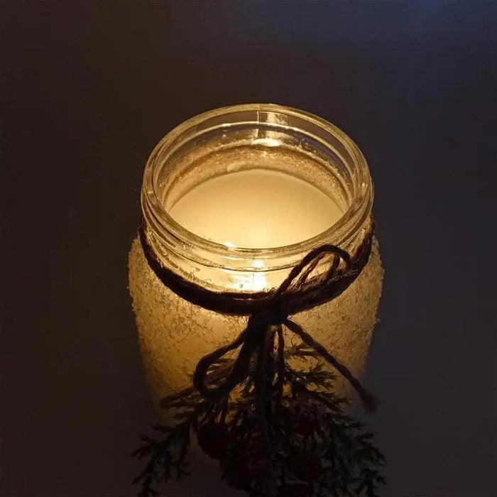 Festive Mason Jar Christmas Candles - Natural Soy Wax Aromatherapy with Vintage Charm