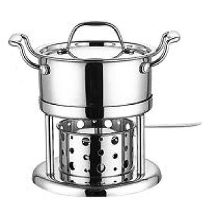 Solo Dining Stainless Steel Pot Set with Integrated Alcohol Burner