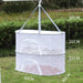 Grey Multi-Layer Mesh Drying Net - Perfect for Vegetables, Laundry, and More