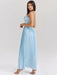 Glamorous Off-Shoulder High Waist Pleated Maxi Dress - Backless Bodycon Long Gown for Women