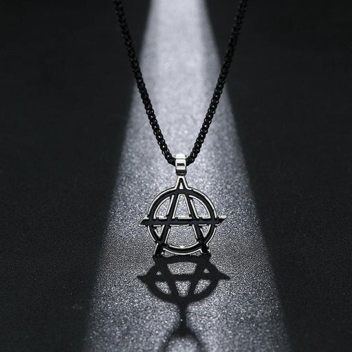 Avengers Anarchy Emblem Necklace - Striking Black Statement Piece for Men