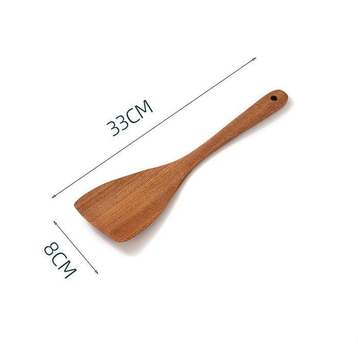 Sleek Wooden Utensils Set for Effortless Gourmet Cooking