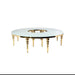 Elegant Stainless Steel Half Moon S-Shape MDF Event Table