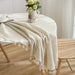 Elegant Customizable Plaid Cotton Linen Table Cover - Enhance Your Dining Atmosphere