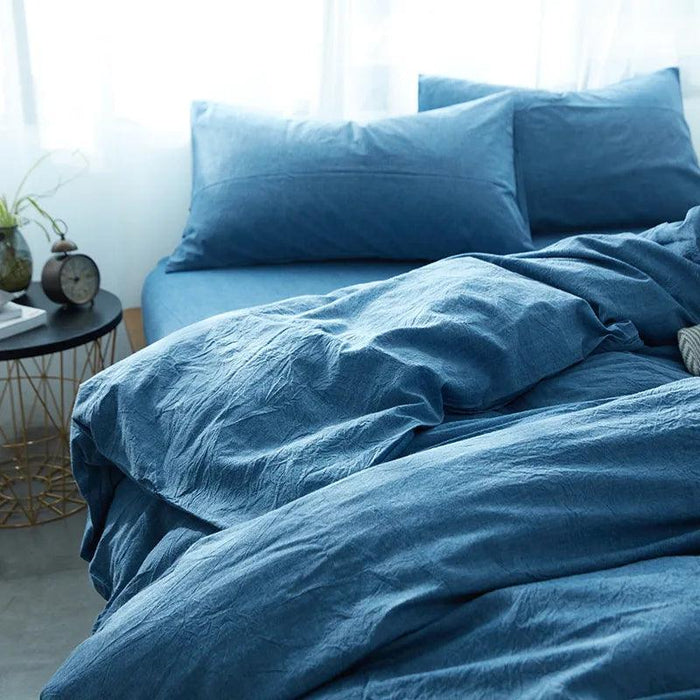 Modern Simple 100% Cotton Duvet Cover Set