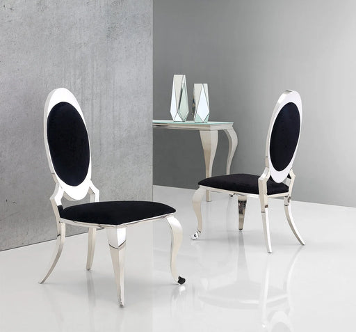 Luxurious Italian Dining Chairs Set with Stainless Steel Legs and Customized Style