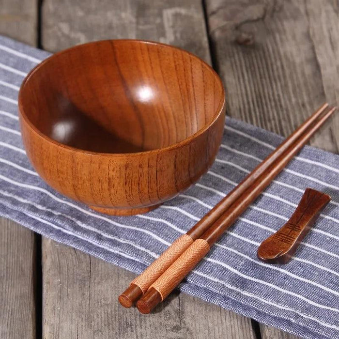 Japanese Wooden Tableware Set