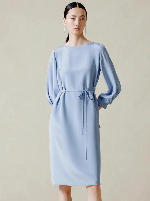 Elegant Silk Crepe Dress for Women - Perfect for Office and Parties - Spring Summer 2024 Collection