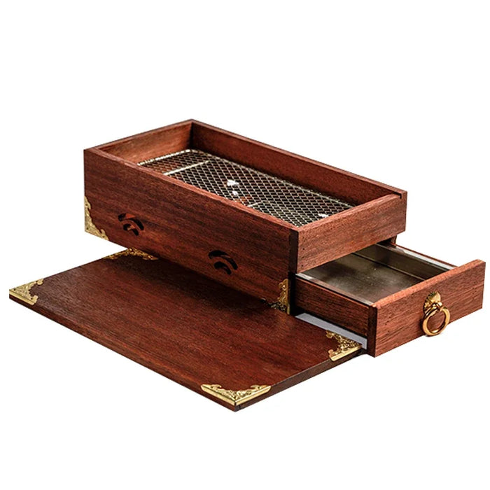 Rustic Western BBQ Smoking Box Set - Artisan Wooden Dining Essentials