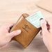 Men's Elegant Genuine Leather RFID Wallet - Versatile Zippered Business Card Holder with Coin Slot