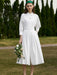 Elegant White Pleated Shirt Dress with Belt for Women - Spring Collection