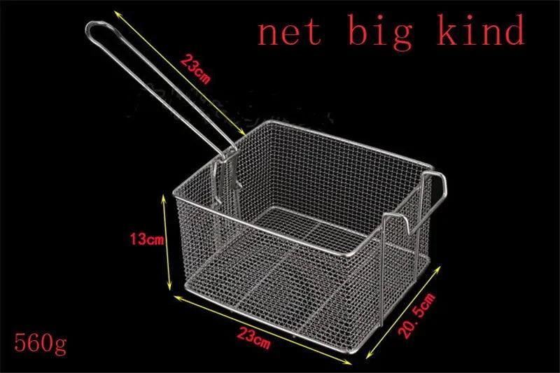 Crispy Fry Perfection: Premium Stainless Steel Square Fryer Mesh Strainer