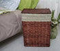 Elegant Rattan Storage Hamper with Lid - Stylish Organizer for Clothes, Toys, and Home Essentials