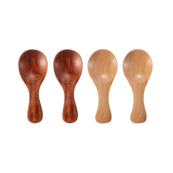 Eco-Friendly Mini Wooden Spice Spoons Bundle - Set of 4