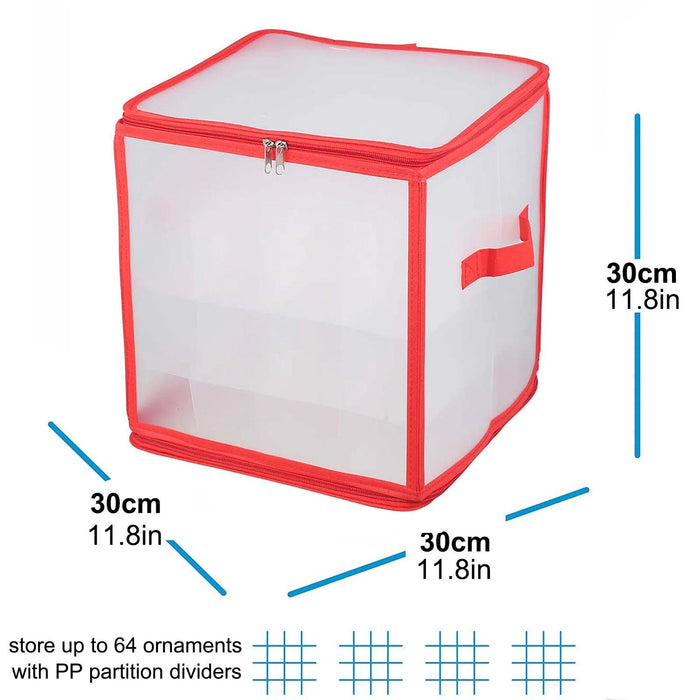 Christmas Ornament Storage Solution - PVC Container for Holiday Decorations