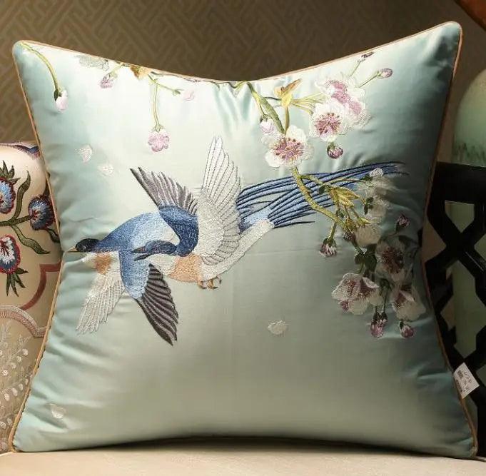 45x45/50x35cm Chinese Traditional Embroidered Bird Cushion Cover