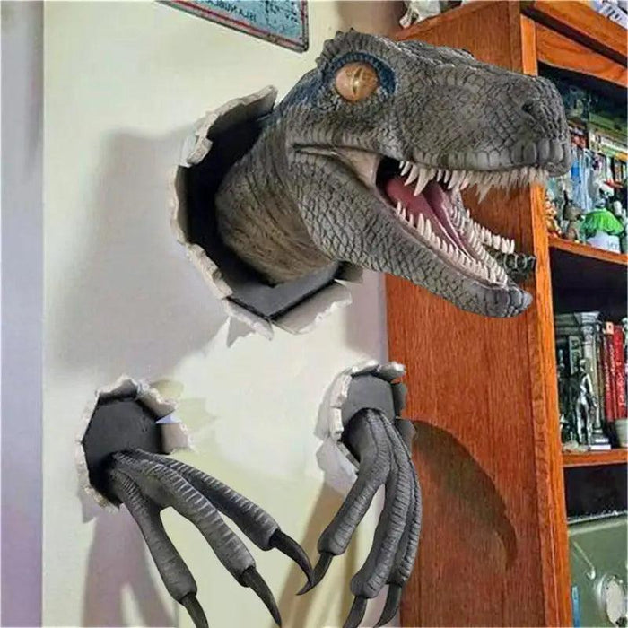 Dinosaur Wall Decor Foam Head Set for a Prehistoric Touch