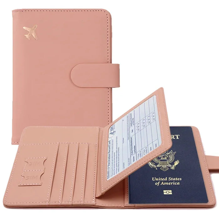 Stylish RFID-Blocking Passport Holder with Card Organizer for Travelers