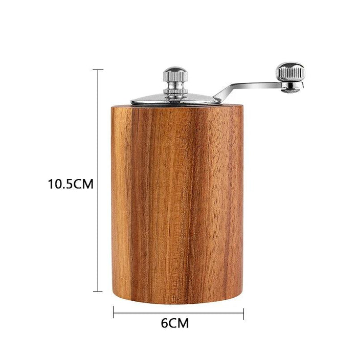 Elegant Acacia Wood Manual Spice Grinder Set with Adjustable Coarseness for Culinary Excellence