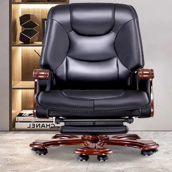 Ergonomic Luxury Leather Rolling Chair