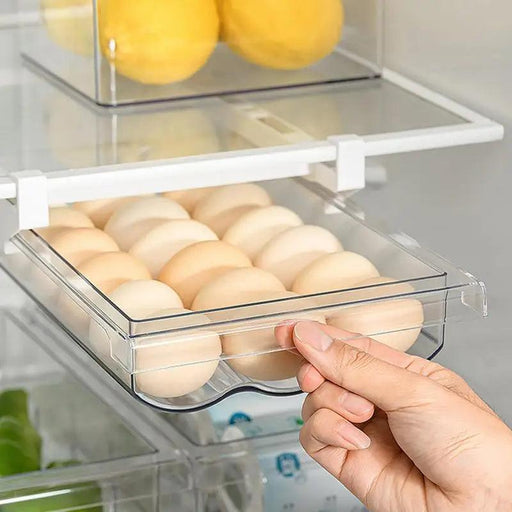 Refrigerator Egg Storage Organizer - Efficient Space-Saving Drawer for Eggs and More