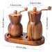 Handcrafted Acacia Wood Adjustable Salt and Pepper Mill Set - Elegant Kitchen Essential for Seasoning and BBQ