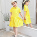 Charming Summer Ruffle Flare Dresses for Girls - Stylish Casual Uniforms