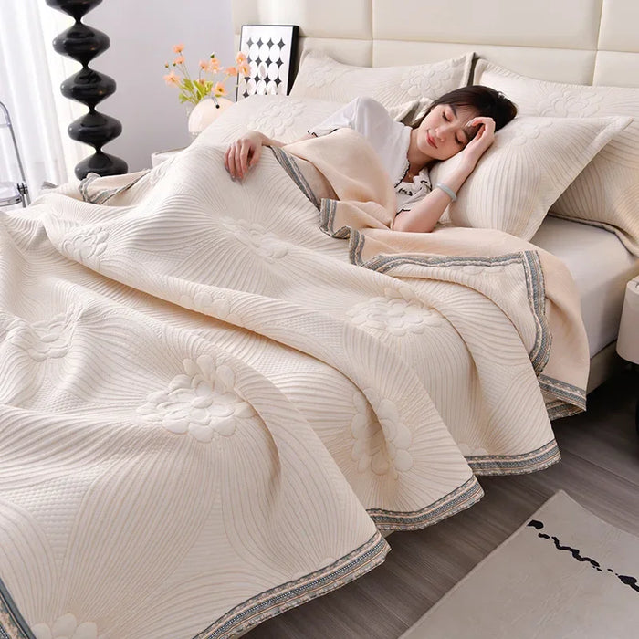 Elegant Summer Jacquard Airable Duvet Blanket