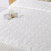 Nordic Elegance Cotton Quilt Set, Embroidered Summer Bedspread, 3-Piece Throw Coverlet