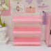 Pink Lace 3-Tier Desktop Doll Rack with Cosmetics Organizer